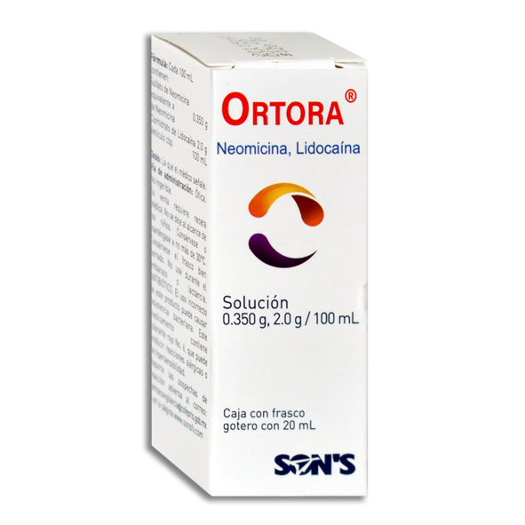 ORTORA SOLUCION OTICA 2G/ 0.350MG/ 20mL
