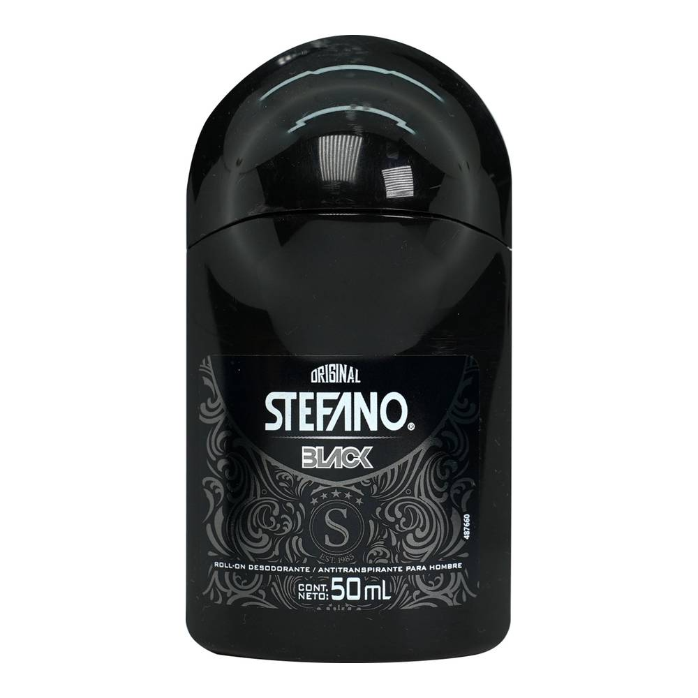 Stefano Black roll-on desodorante / antitranspirante para hombre 50 mL