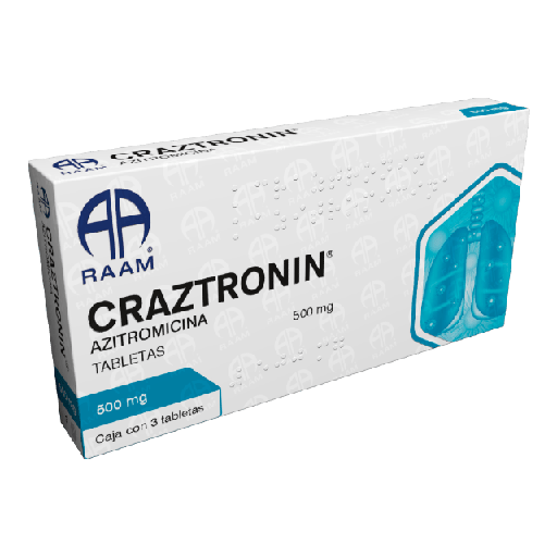 Craztronin 500mg c/3 tabletas