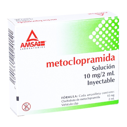 Metoclopramida sol iny. c/6 amp. 10mg