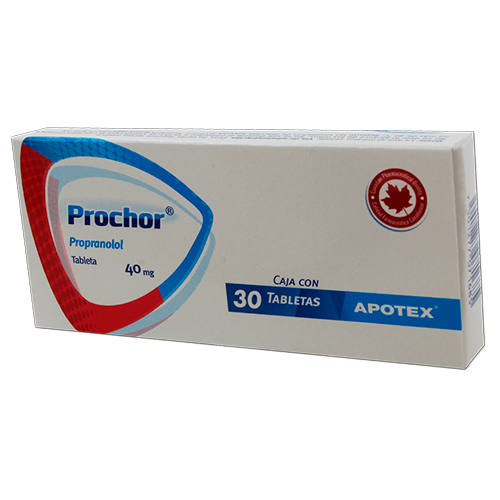 Propranolol 40mg c/30 tabletas