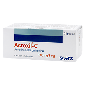 ACROXIL-C CAPS. 500MG/ 8 MG C/12