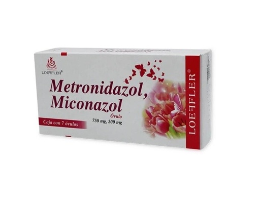 METRONIDAZOL-MICONAZOL OVULOS VAGINALES 750MG/ 200MG C/7