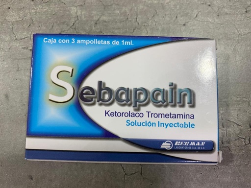 SEBAPAIN SOLUCION INYECTABLE 30MG  C/3AMP