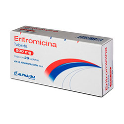 Eritromicina 500 Mg 20 Tab