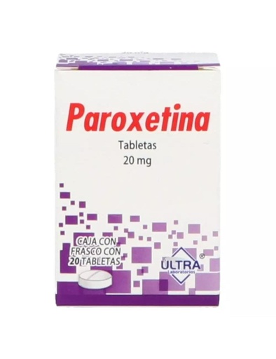 Paroxetina 20 Mg Frasco 20 Tab