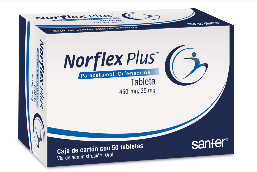 NORFLEX PLUS TABELTA 450MG/ 35MG C/50