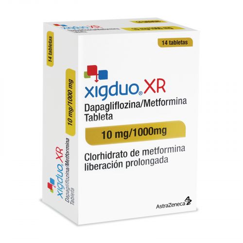 XIGDUO XR 10 MG/ 1000MG C/14 TABLETAS