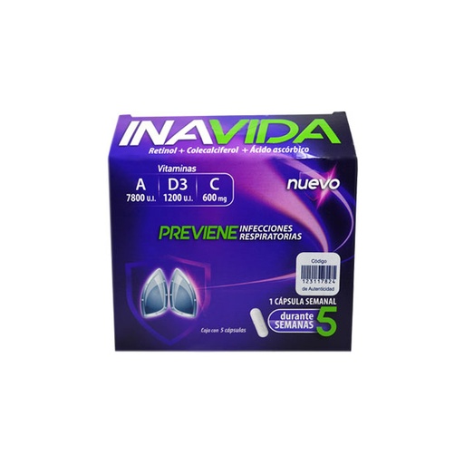 INAVIDA VITAMINAS 5 CAPSULAS