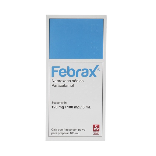 FEBRAX SUSPENSION 125MG/ 100MG/ 5ML FRASCO CON POLVO PARA 100ML