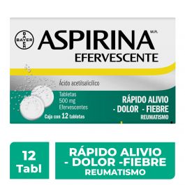 ASPIRINA EFERVECENTE TABLETAS 500 MG C/12