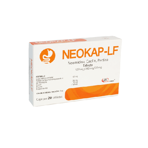 NEOKAP-LF TABLETAS 129 MG/ 280 MG/ 30 MG C/20