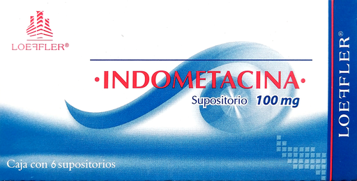 INDOMETACINA SUPOSITORIOS 100 MG C6