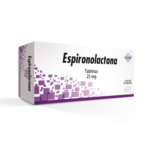 ESPIRONOLACTONA TABLETAS 25 MG C/20