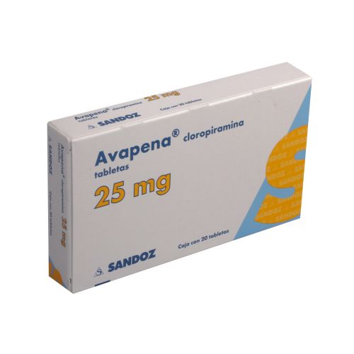 Avapena (Cloropiramina) Tab 25 mgs