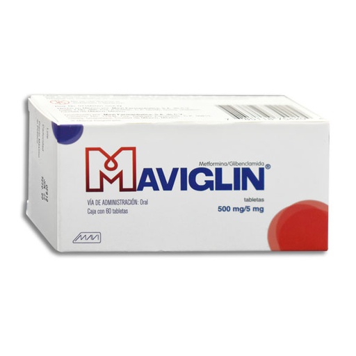 MAVIGLIN TABLETAS 500MG/ 5 MG C/60