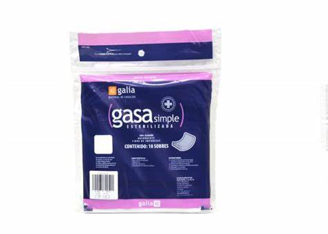 GASA SIMPLE ESTERIL 10X10CM(GALIA)10PZ