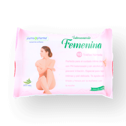 TOALLITAS HÚMEDAS FEMENINA 10pz