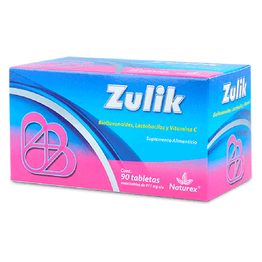 Zulik  911mg c/90 tabletas masticables