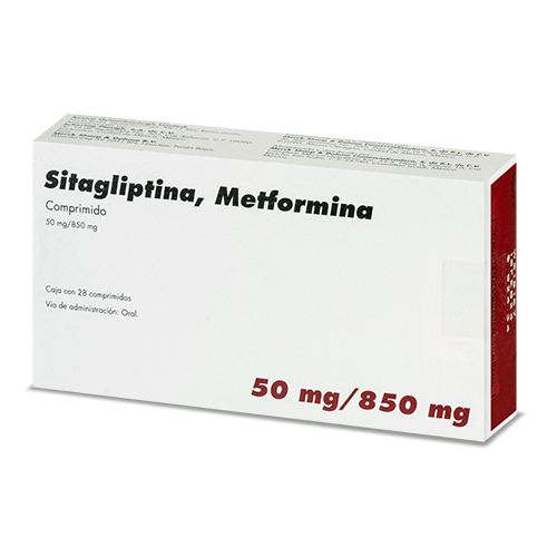 Sitagliptina 50mg/850mg Metformina c/28 tabletas