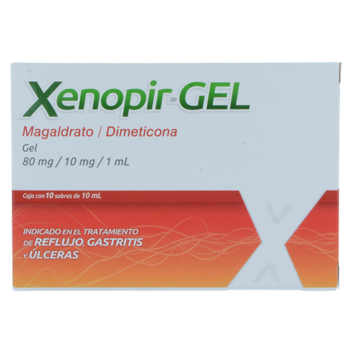 Xenopir- Gel 80mg/10mg/1ml c/10 sobres de 10ml