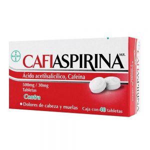 Cafiaspirina tabletas 500 mg/ 30 mg c/40