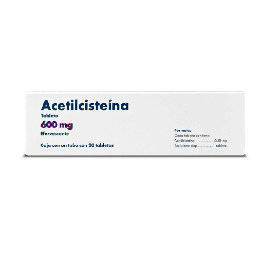 ACETILCISTEINA TABLETAS EFERVESCENTES 600 MG