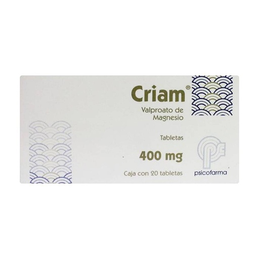 Criam 400mg c/20 tabletas