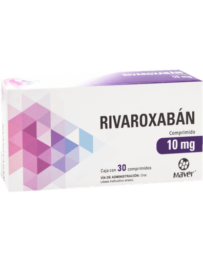 Rivaroxaban 10mg c/30 tabletas