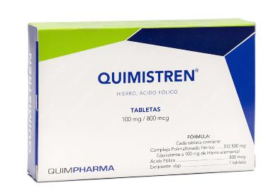 Quimistren tabletas 100mg/800mcg