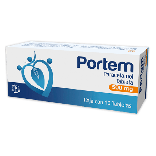 Portem 500 mg caja c/10 tabletas