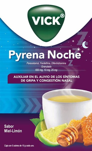 Vick Pyrena noche Miel-Limon 5 sobres granulados