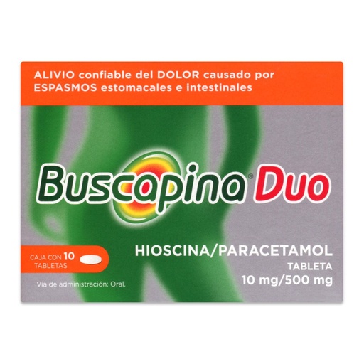 Buscapina Duo 10mg/500mg c/10 tabletas