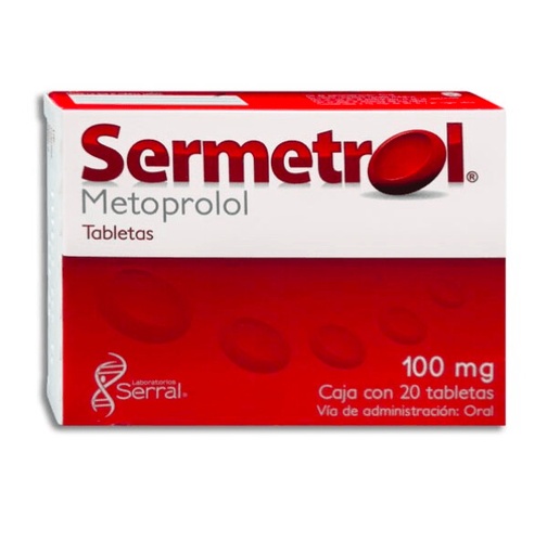 Sermetrol 100 mg tabletas caja c/20