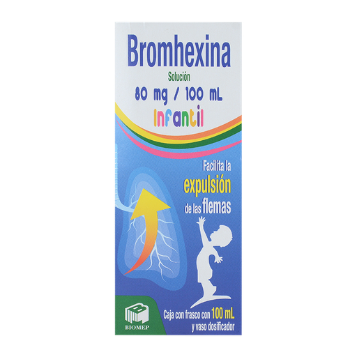 Bromhexina solución infantil 80mg/100ml  frasco 100ml