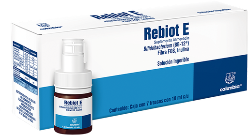 Rebiot E suplemento alimenticio caja con 7 frascos c10 c/u