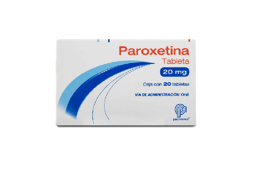 Paroxetina tabletas 20 mg caja c/ 20