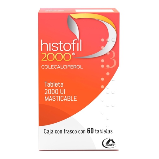Histofil 2000 tabletas masticables 2000 UI c/60