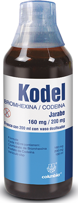 Kodel jarabe160mg/200 mg frasco con 200mL