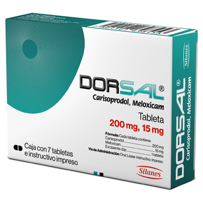 Dorsal tabletas 200mg/15 mg caja c/7
