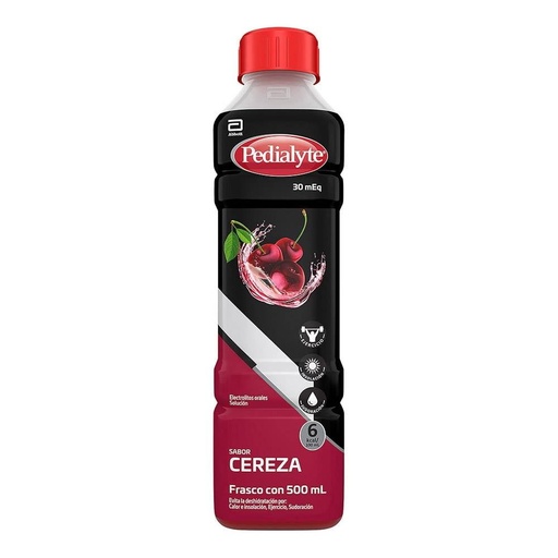 Pedialyte sabor cereza frasco con 500mL