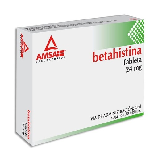 Betahistina tabletas 24 mg caja c/30