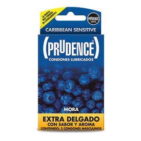 PRUDENCE Extra delgado caribe mora c/3 preservativos