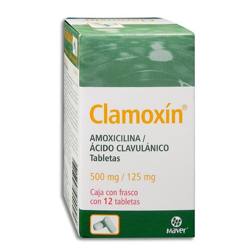 Clamoxín 500mg/125mg c/12 tabletas