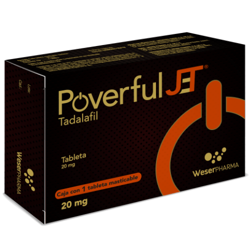 Poverful JET 20 mg tableta masticable caja c/1