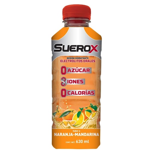 Suerox sabor naranja mandarina 0 azucar 630 mL
