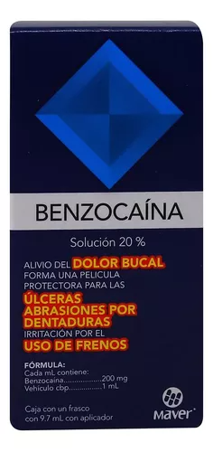 Benzocaína solución 20% frasco aplicador 9.7mL
