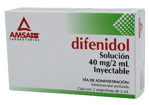 Difenidol solución 40mg/2ml c/2 ampolletas