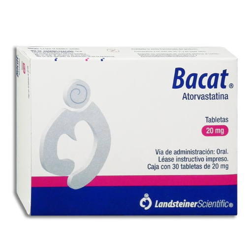 Bacat 20 mg caja c/30 tabletas