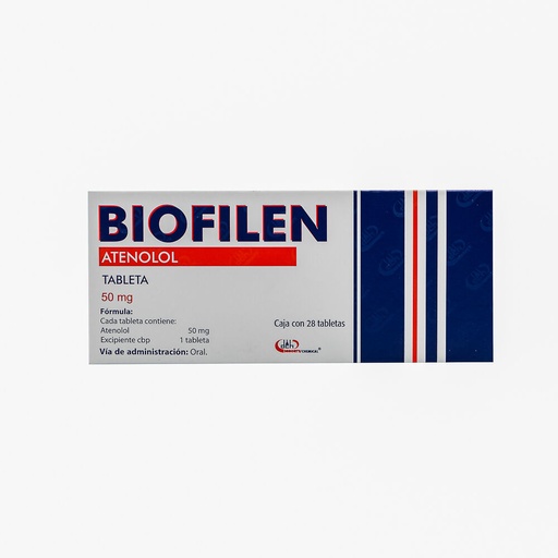 Biofilen 50 mg caja c/28 tabletas